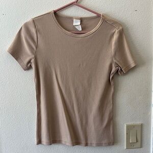 H&M Beige Women's Short Sleeve Top